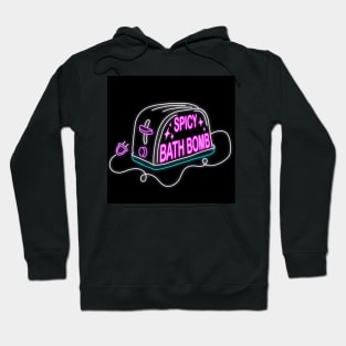 Retro inscription "Spicy bath bomb" Hoodie